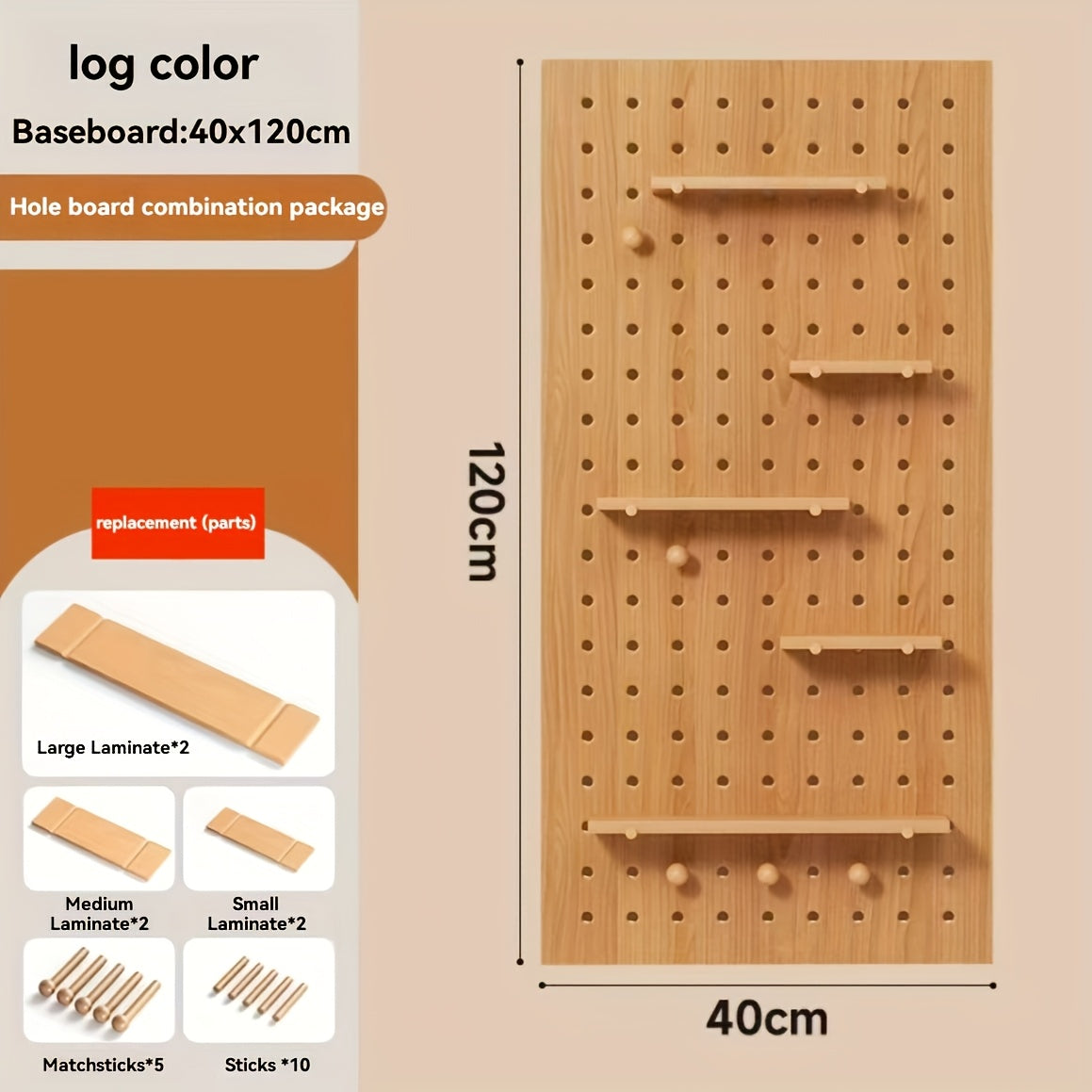 Wall Mounted Storage Rack with Solid Wood Pegboard And Integrated Coat Hooks Wall Mounted Storage Unit for Home Living Room Or Bedroom Display Wooden Tabletop Wall Mounted Desk Storage Entryway Storage Wall Mounted, Floating Shelves