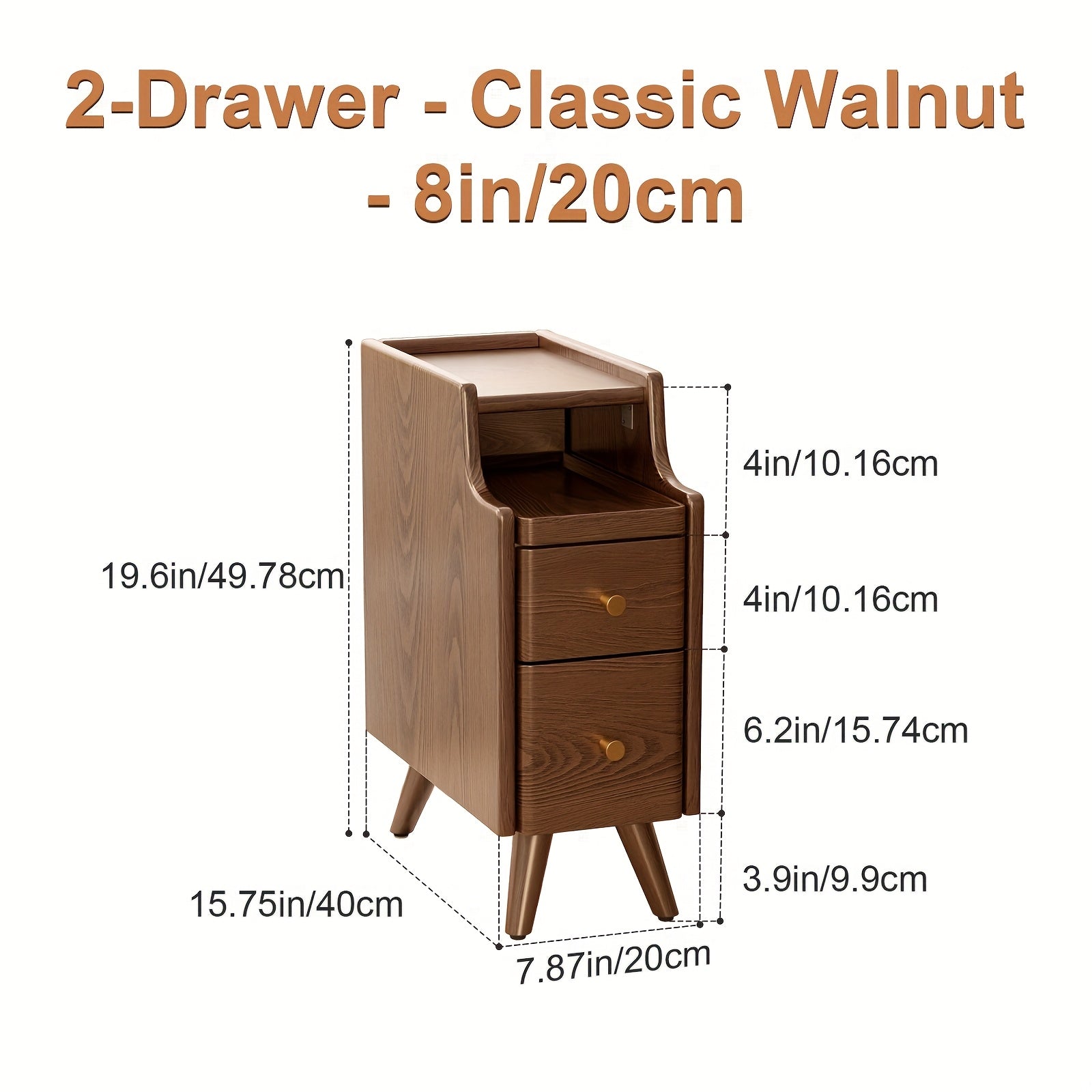 Kaslandi Multifunctional Lockers | Mini Small Very Narrow Bedside Tables, Suitable For Bedrooms And Living Rooms, Large Capacity, Space-Saving, Hardwood, Free Shipping, Christmas Gifts, Black Friday Items