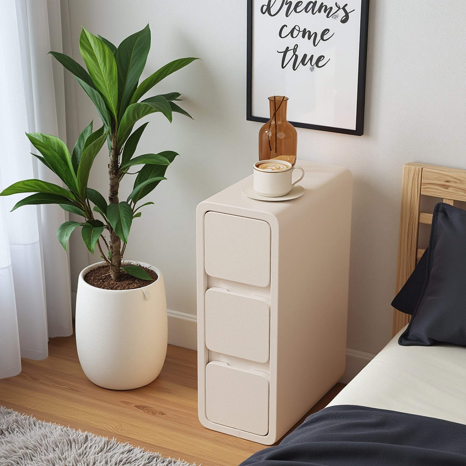 KASLANDI LIFE Furniture for Home, Storage And Organization Storage Cabinet, Small And Narrow Nightstand, Furniture for Home, Home Decor And Accessories, Free Shipping