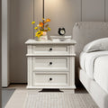 Nightstand End Table Side Table with 3 Drawers Bedside Table for Bedroom White