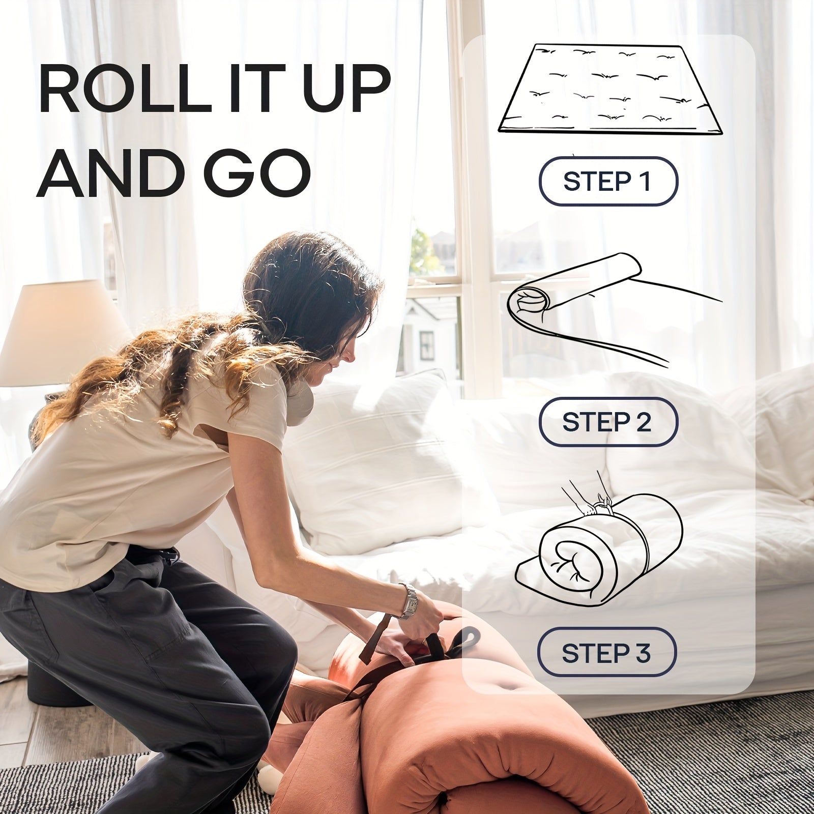 Zonli Full-Size Japanese Floor Futon Mattress Measuring 54\