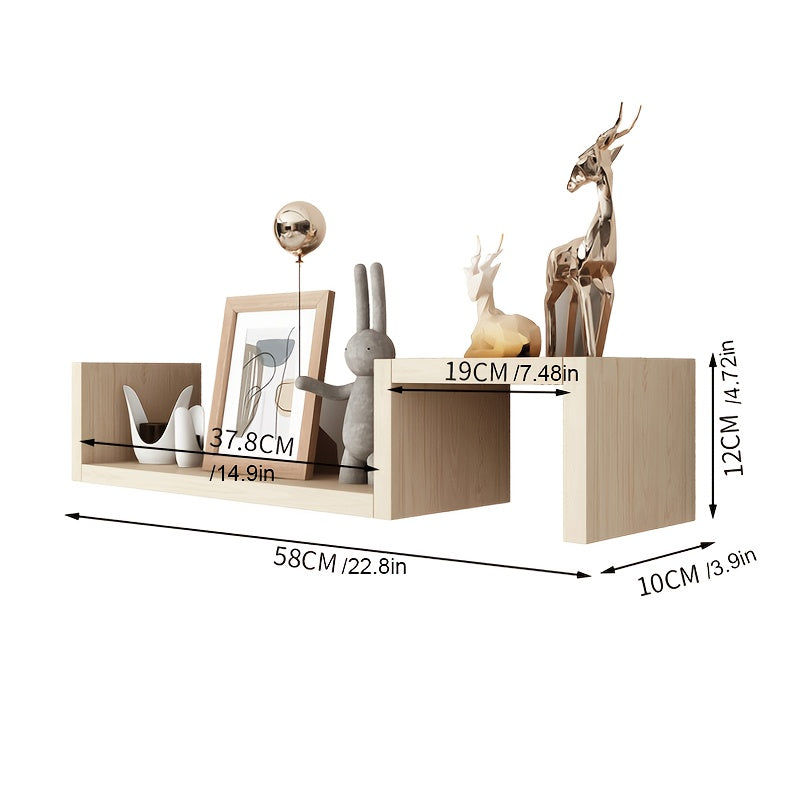 1 Creative Suspension Shelf, Ledge, Reinforced Plate, Tightly Sealed Edge, Not Easy to Warp, Suitable for Bedroom, Living Room, Study, Tea Room, Dining Room, Balcony And Other Scenes, Valentine's Day\u002FNew Year\u002FMother's Day Gifts