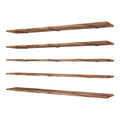 5 Tier Rustic Bookcase Long Shelves 72X11.81Inch Adjustable Display Bookshelf with Metal Bracket for Living Room Kitchen Bathroom Home Storage, Floating Shelves