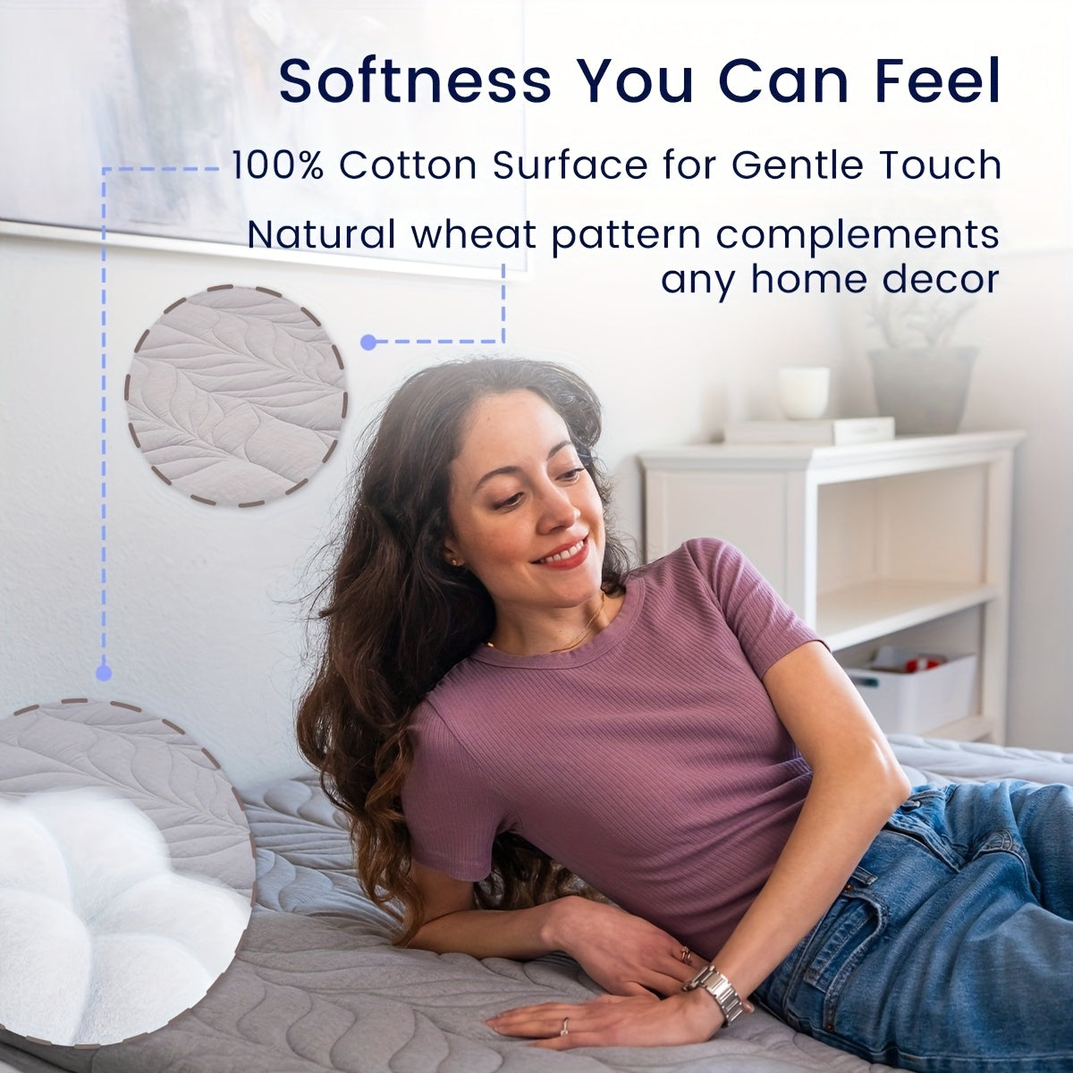Zonli Japanese Floor Futon Mattress in Full Size, Featuring a 4-Inch Thick Roll-Up Tatami Mat with a Washable Cover Made of 100% Cotton. This Portable And Foldable Floor Bed Mattress Is Suitable for Sleeping, Ideal for Dormitories